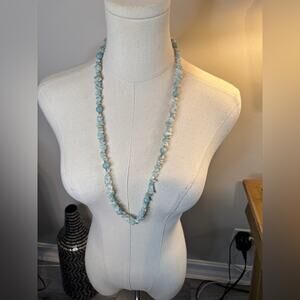 Elegant Blue Beaded Necklace